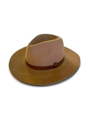 C.C Tan Wool Fedora Hat O/S
